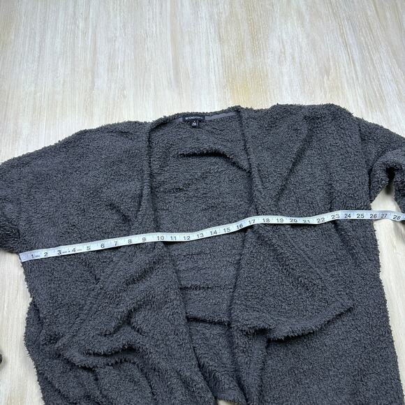 Beyond Yoga Gray Waterfall Draped Open Front Casual Cardigan Sweater Small - Picture 8 of 16